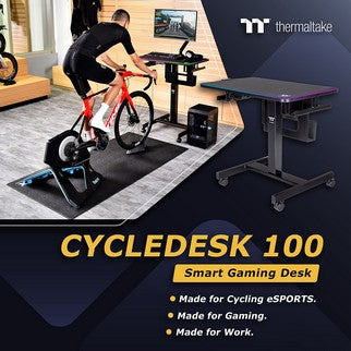 Thermaltake Unveils the brand-new CYCLEDESK 100 Smart Gaming Desk Made for Cycling Esports, Made for Gaming, Made for Work.