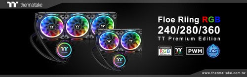 曜越最新Floe Riing RGB TT Premium頂級版一體式水冷電競散熱排 市面首發1680萬色RGB發光一體式水冷排