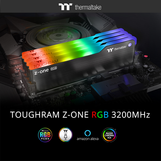 Thermaltake Releases TOUGHRAM Z-ONE  RGB DDR4 Memory Kit 3,200MHz 16GB