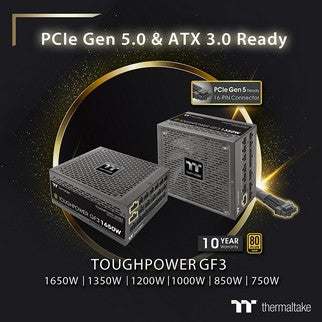 Thermaltake Launches the All-new Toughpower GF3 Series PCIe Gen 5.0 and ATX 3.0 Ready