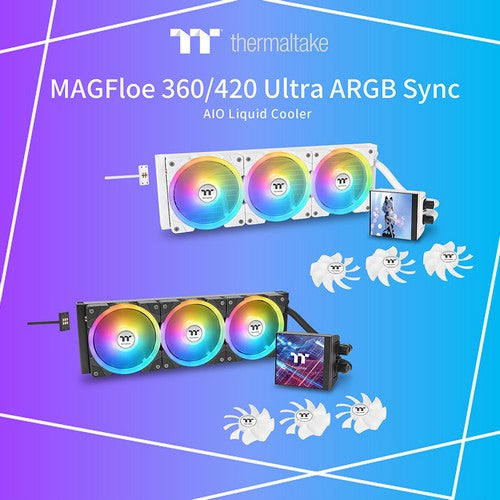 Thermaltake Launches MAGFloe Ultra ARGB Sync AIO Liquid Cooler  Big Display, Smart Fans, Clean Builds