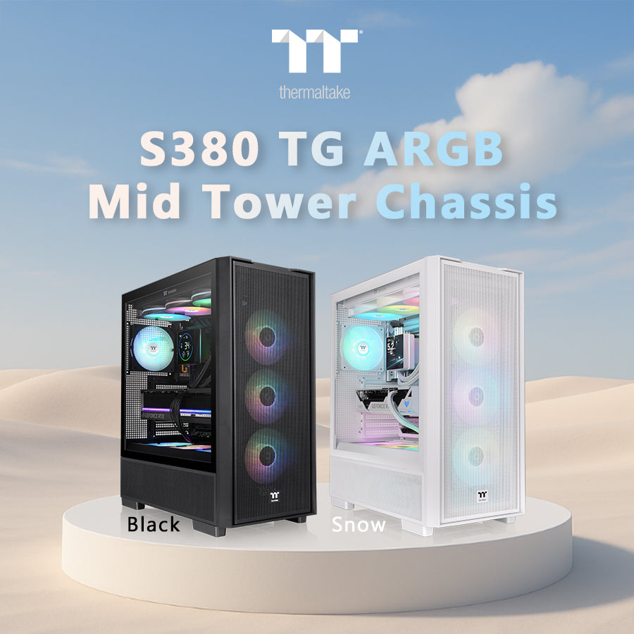 Thermaltake S380 TG ARGB Delivers Style and Airflow in Balance  Minimalist Mesh Design for Efficient Cooling and Clean Aesthetics