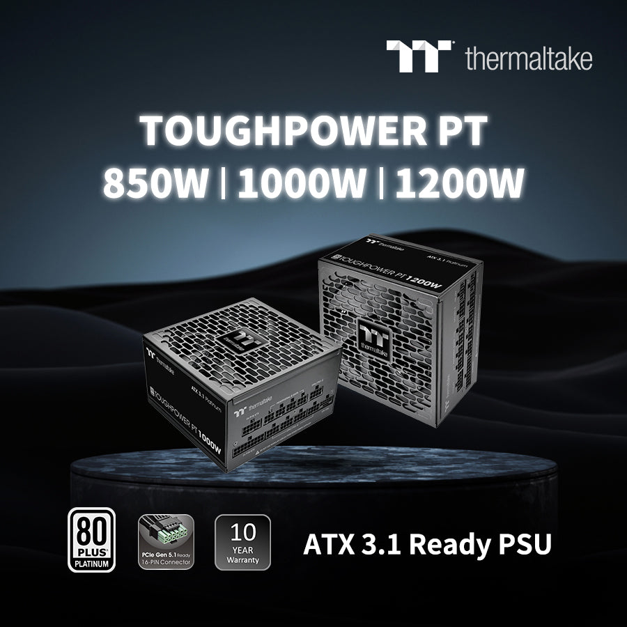 Thermaltake Launches Toughpower PT Platinum Series 850W, 1000W & 1200W PSUs  High Efficiency, Next-Gen Compatibility, and Native PCIe Gen 5.1 Support