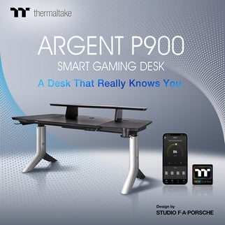 Thermaltake Announces the Worldwide Availability of ARGENT P900 Smart Gaming Desk, Designed by STUDIO F. A. PORSCHE  A Gaming Desk That's Smarter Than You Think