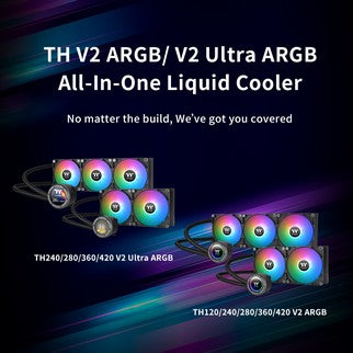 Thermaltake Releases the Upgraded TH V2 ARGB Sync AIO Liquid Cooler Series New Version, New Design