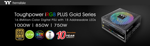 曜越Toughpower iRGB PLUS金牌系列电源供应器 TT Premium顶级版‧750/850/1000W CES 2019美国消费电子大展推出