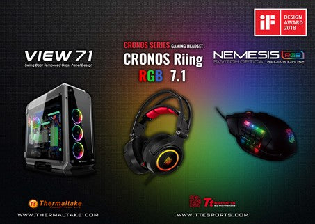 曜越和曜越電競Tt eSPORTS 3品榮獲「2018德國iF產品設計大獎」
