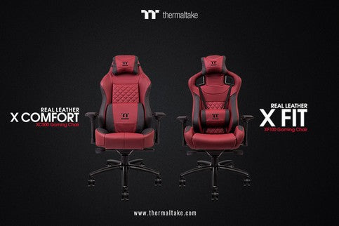 曜越Thermaltake Gaming發佈全新X FIT和X COMFORT酒紅真皮電競椅