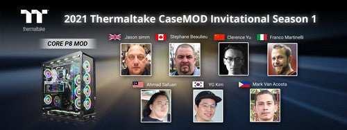 《2021曜越電腦MOD改裝達人爭霸戰‧第一季》來了！ 七大改裝高手將發揮創意 翻轉Core P8 TG高直立式強化玻璃機殼