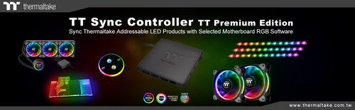 曜越全新TT Premium頂級版TT Sync數位控制盒 可同時安裝9組曜越RGB產品 並支援三大主板廠軟體