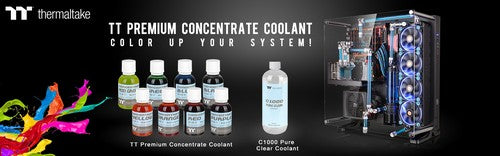 曜越TT Premium Concentrate水冷浓缩液系列及C1000透明水冷液 全新选择‧自由调配 打造流光溢彩的水冷散热系统