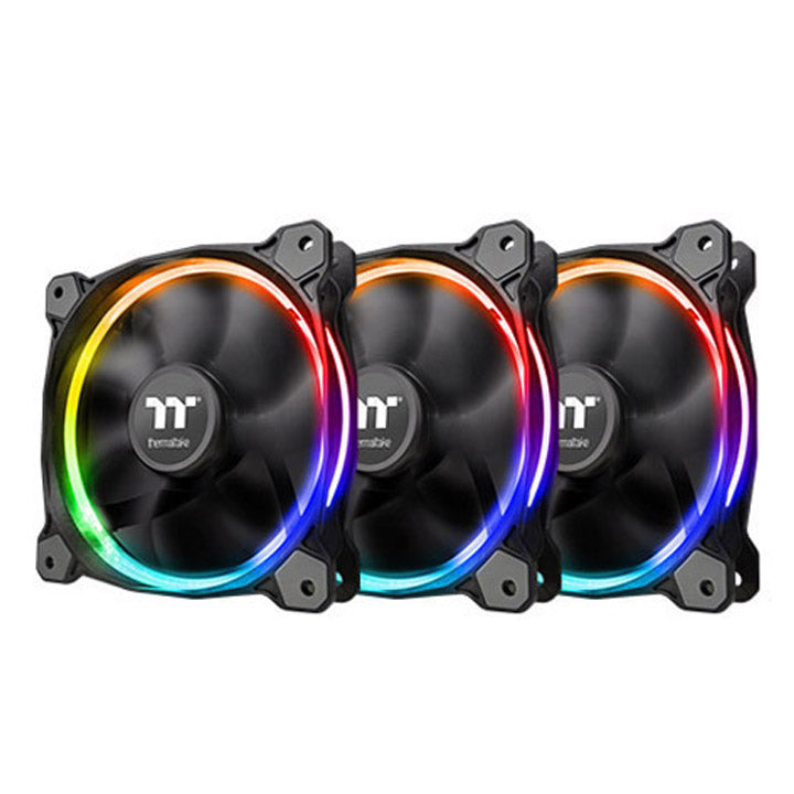 Riing 12 LED RGB水冷排風扇主機版連動Sync版 (三顆風扇包裝)