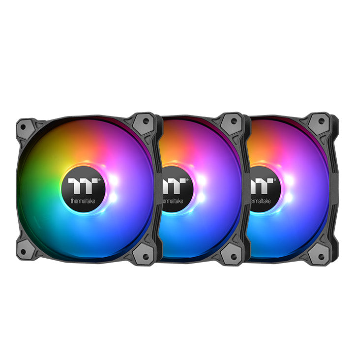 Pure Plus 12 LED RGB 水冷排風扇TT Premium頂級版 (三顆包裝)