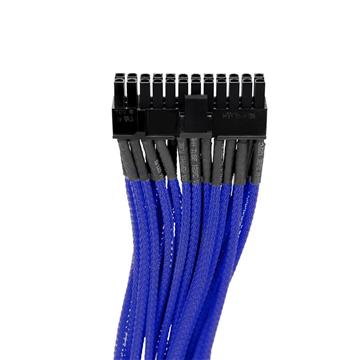 20+4Pin ATX單編織網線材 – 藍色