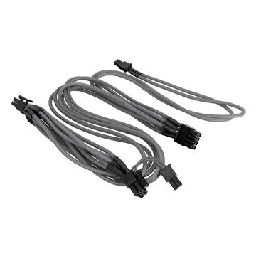6+2Pin PCI-E單編織網線材 – 灰色