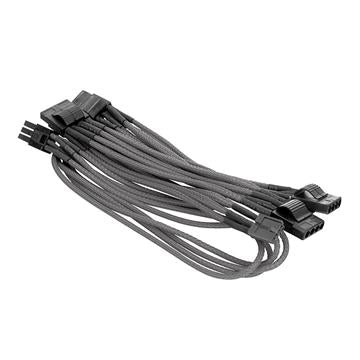 4Pin peripheral單編織網線材 – 灰色