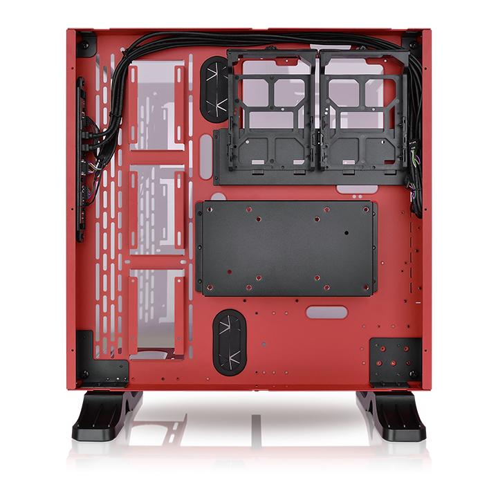 Core P3壁掛式ATX強化玻璃機殼 (耀眼紅)