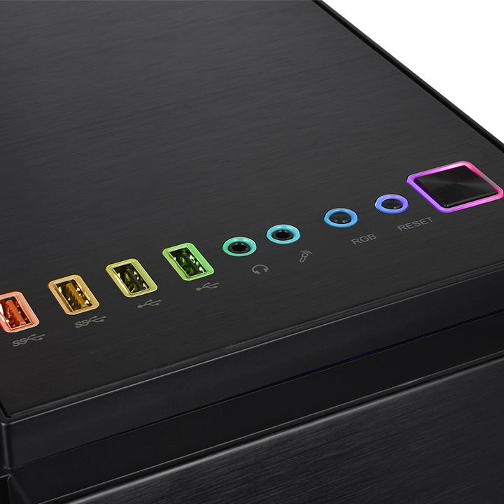 Versa C23 TG RGB 強化玻璃中直立式機殼