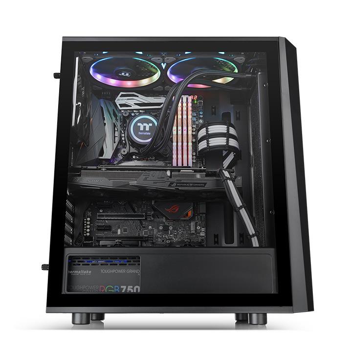 Versa J24 TG ARGB強化玻璃中直立式機殼