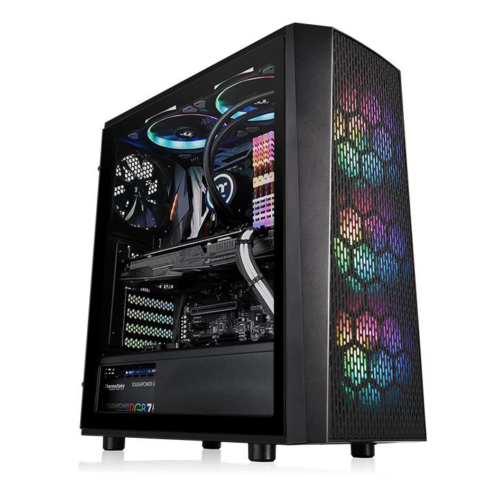 Versa J24 TG ARGB強化玻璃中直立式機殼