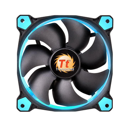 Riing 12公分LED高風壓水冷排風扇-藍光 (三顆裝)