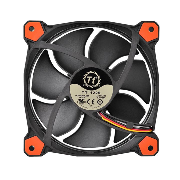 Riing 12公分LED高風壓水冷排風扇-紅光 (三顆裝)