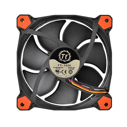 Riing 12公分LED高風壓水冷排風扇-紅光 (三顆裝)