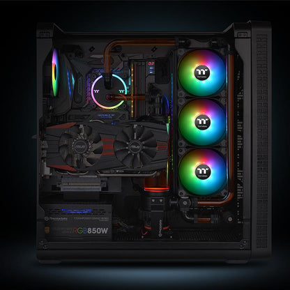 Pure Plus 14 LED RGB 水冷排風扇TT Premium頂級版 (三顆包裝)