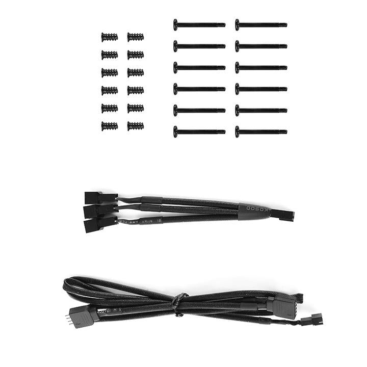 Riing 12 LED RGB水冷排風扇主機版連動Sync版 (三顆風扇包裝)