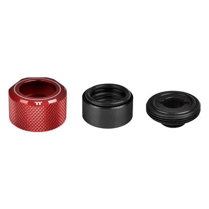 Pacific C-Pro G1/4 PETG硬管專用管接頭 外徑16mm – 紅色 (六顆組合包)