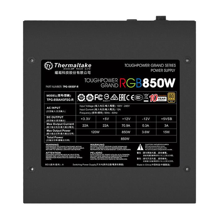 鋼影 Toughpower Grand RGB 850W 金牌電源供應器(全模組)