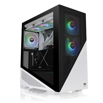 艾坦 Divider 370 TG ARGB 強化玻璃中直立式機殼 雪白版