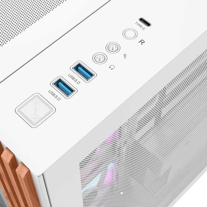 光透 View 380 WS ARGB 中直立式機殼 雪白版