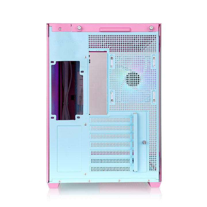 光透View 380 TG ARGB 強化玻璃中直立式機殼 泡泡粉