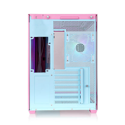 光透View 380 TG ARGB 強化玻璃中直立式機殼 泡泡粉