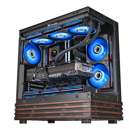 耀影SWAFAN 120 EX INFINITY ARGB 系統散熱風扇木紋版 (三顆包)