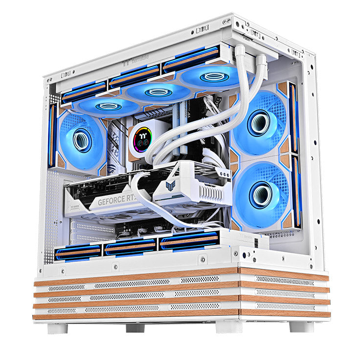 耀影SWAFAN 120 EX INFINITY ARGB 系統散熱風扇木紋版 (三顆包) - 雪白