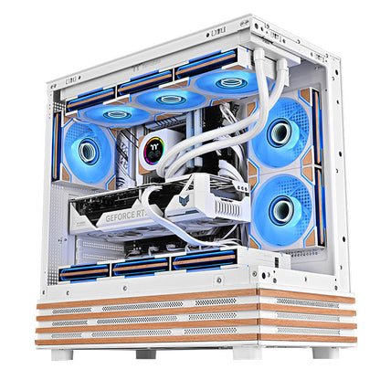 耀影SWAFAN 120 EX INFINITY ARGB 系統散熱風扇木紋版 (三顆包) - 雪白