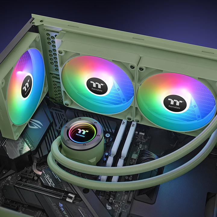 TH280 V2 ARGB Sync主板連動版一體式水冷散熱器 – 抹茶綠版