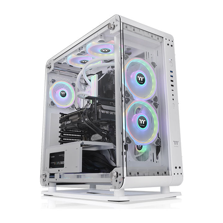 Core P6 TG 強化玻璃中直立式機殼 雪白版