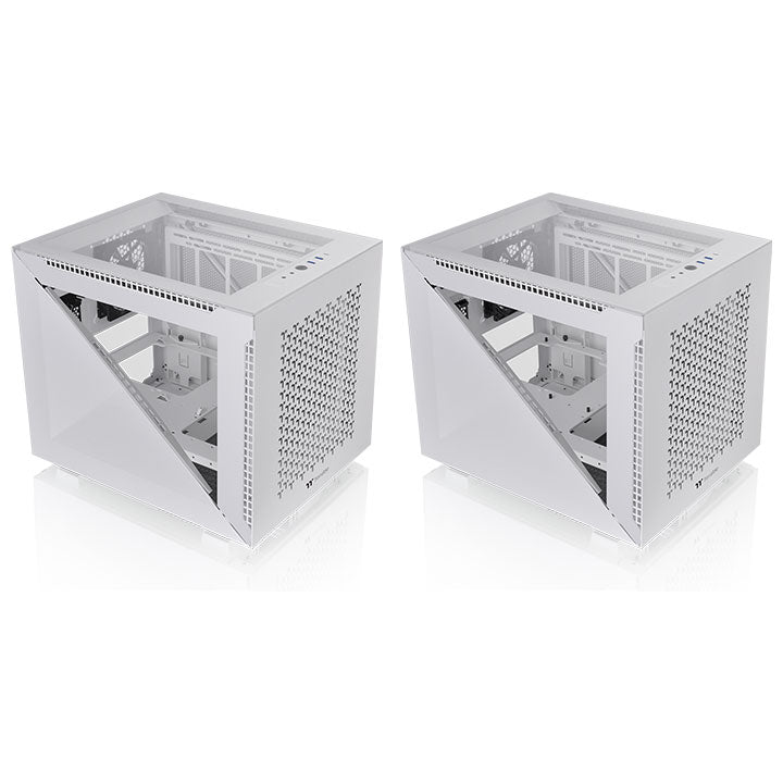 艾坦 Divider 200 TG Air 橫躺式小型強化玻璃機殼    雪白版
