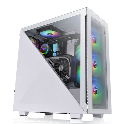 艾坦 Divider 300 TG ARGB 強化玻璃中直立式機殼 雪白版