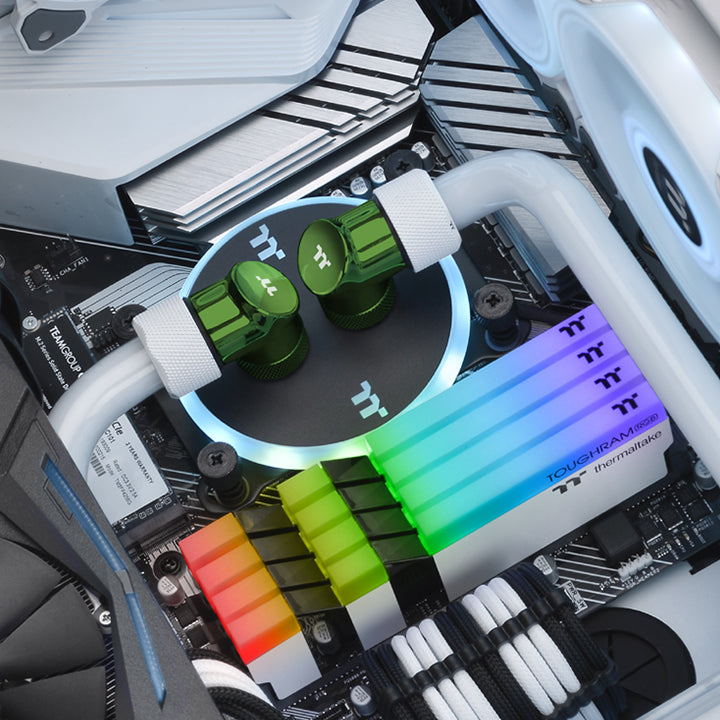 Pacific G1/4 PETG Tube 16mm OD硬管管接頭 – 綠色 (2顆組合包)