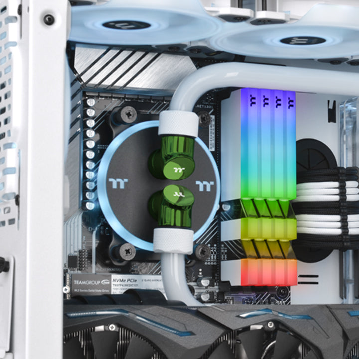 Pacific G1/4 PETG Tube 16mm OD硬管管接頭 – 綠色 (2顆組合包)