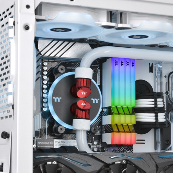 Pacific G1/4 PETG Tube 16mm OD硬管管接頭 – 紅色 (2顆組合包)