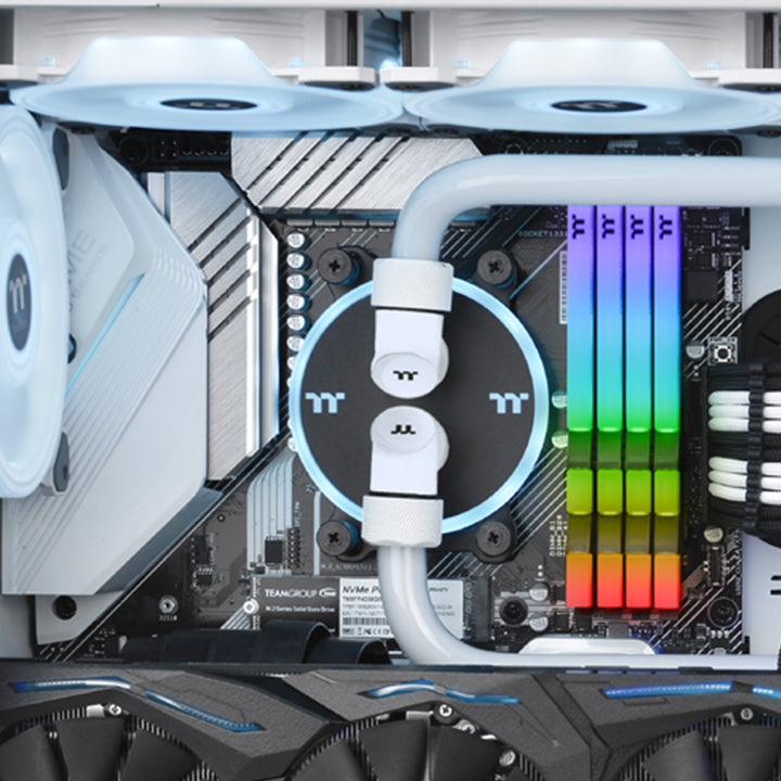 Pacific G1/4 PETG Tube 16mm OD硬管管接頭 – 白色 (2顆組合包)