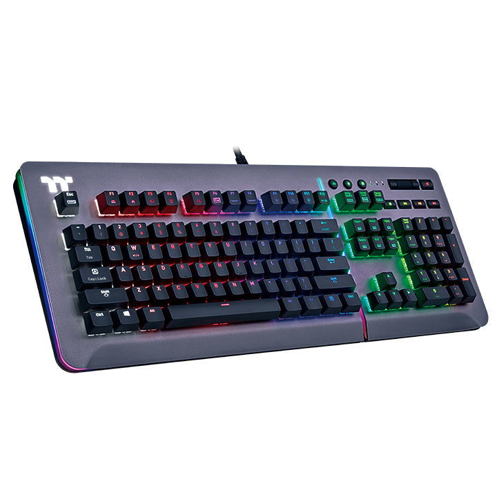 TT Premium Level 20 RGB Cherry MX 機械式青軸電競鍵盤鈦灰特仕版