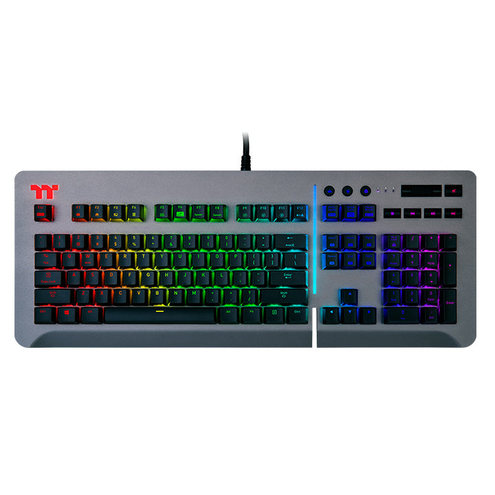 TT Premium Level 20 RGB Cherry MX 機械式青軸電競鍵盤鈦灰特仕版