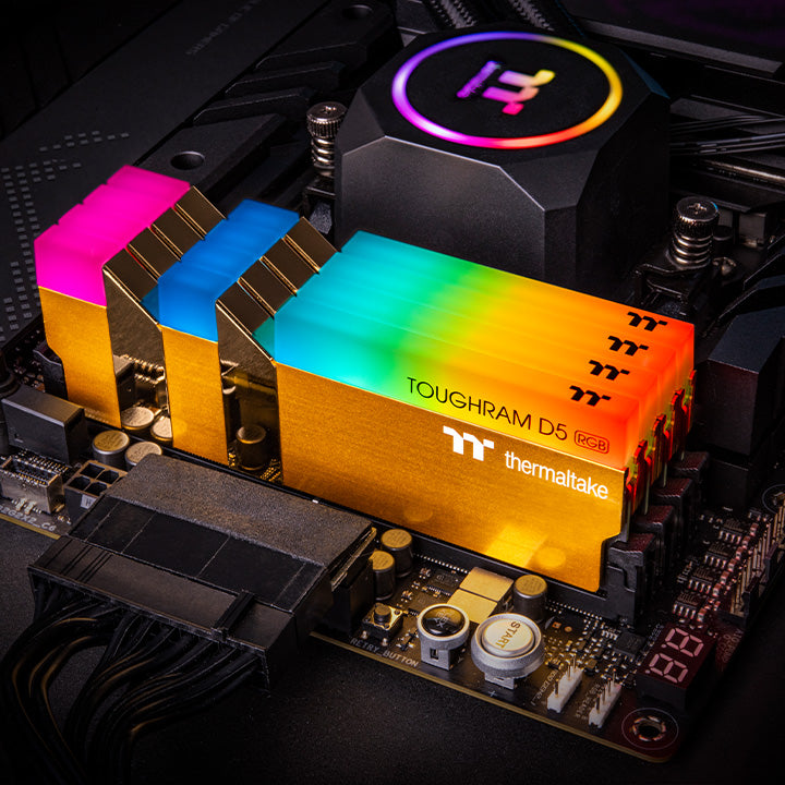 鋼影TOUGHRAM RGB D5 記憶體 DDR5 5600MT/s 32GB (16GB x2) – 尊爵金