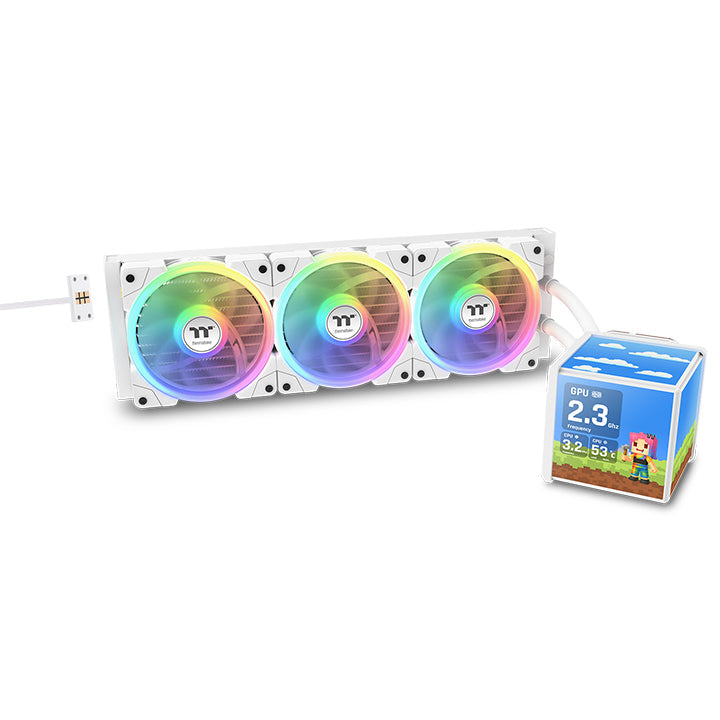 MINECUBE 360 Ultra ARGB Sync主板連動版一體式水冷散熱器 - 雪白版